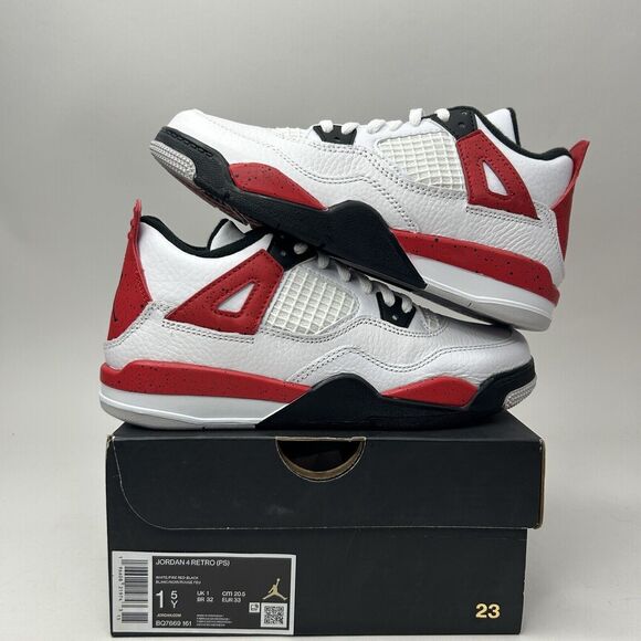 Nike Air Jordan 4 Retro PS “Red Cement/Fire Red” 2023